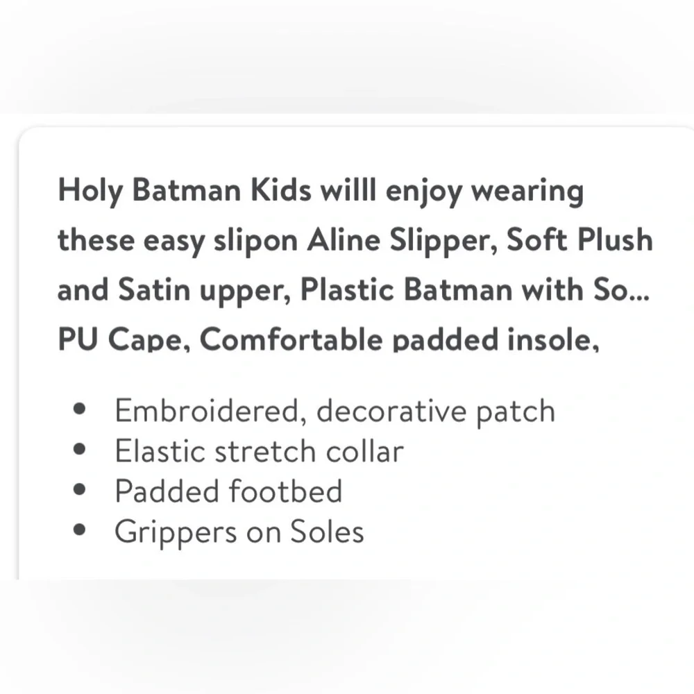 🚀 New DC Comics Batman Toddler Boy Slippers with Wings
